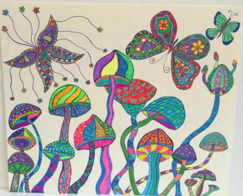 Волшебные грибочки и чарующие бабочки, хитросплетение