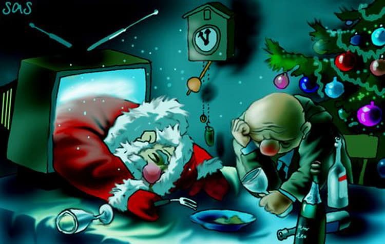 Пьянка с Дедом Морозом